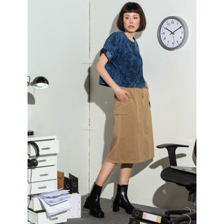 全新 現貨 SISJEANS 百貨專櫃品牌 卡其色造型口袋休閒裙 卡其色工裝裙｜簡約百搭中長裙 女裝 現貨快速出貨🚚