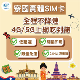 【優一電訊】寮國 SIM卡 上網絡卡 網絡卡 不降速喫到飽 即插即用 永珍 龍坡邦 瓦岱 旅遊 自由行 出國必備 熱點分享