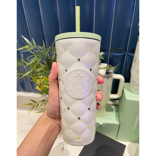 ❮中國限定❯星巴克STARBUCKS春序紋樣系列不銹鋼鑽杯雙蓋禮盒咖啡杯保溫杯