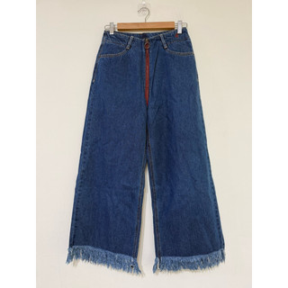 全新 現貨 SISJEANS 百貨專櫃品牌 個性紅線拉鍊寬褲｜流蘇褲腳牛仔褲 丹寧褲 現貨快速出貨🚚 108