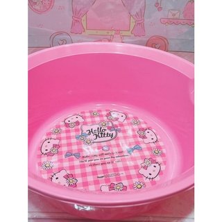 ♥小公主日本精品♥現貨 Hello kitty 圓形臉盆 水盆 臉盆 洗漱盆 洗衣盆~8