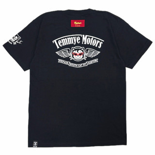 日本 PINK DRAGON - TEMMYE KUSTOM-G 搖滾貓 改裝 車庫 T-Shirt - BK