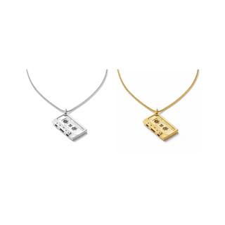[ YAV ] Hoops + Chains 英國官方授權經銷 錄音帶 卡帶 造型 吊飾 不銹鋼 項鍊 2 色