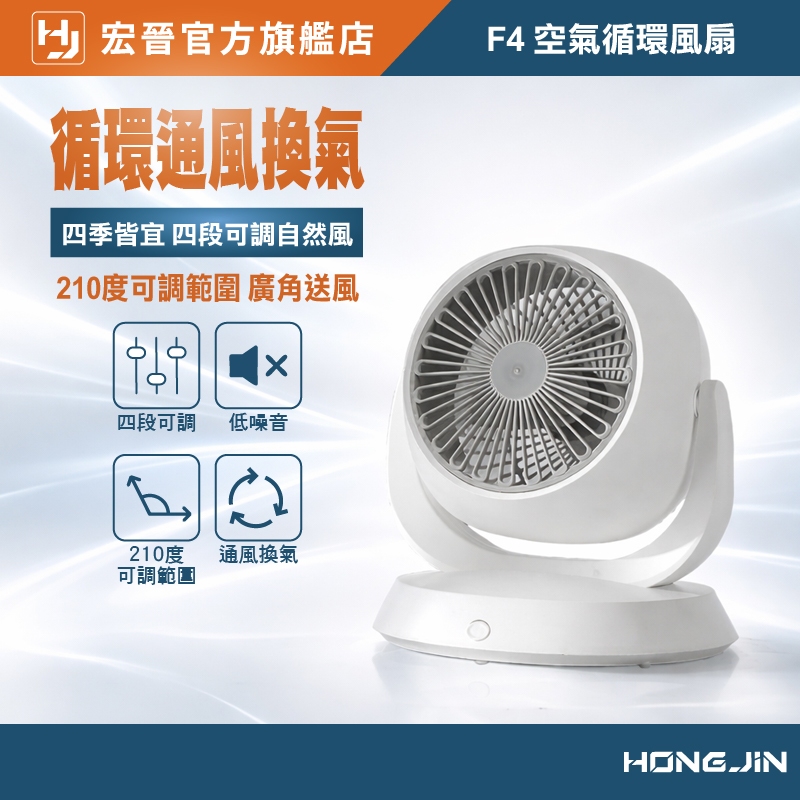 宏晉 F4 空氣循環風扇  有線循環風扇 空氣對流 低噪 風扇 電扇 循環扇 桌面風扇 輕巧風扇