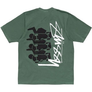 STUSSY 1905178 SKATE STACK PIGMENT DYED TEE 短T (水洗松綠色) 化學原宿