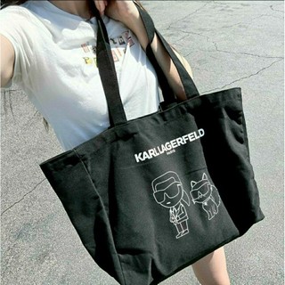 現貨 🇺🇸Karl Lagerfeld 卡爾老佛爺超可愛帆布購物袋