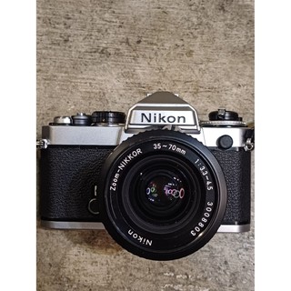 (一機一鏡) Nikon FE 手動機械相機 35-70mm f3.3-4.5 二倍手動鏡 FE FM