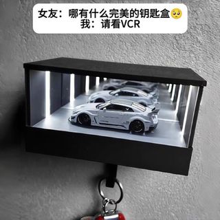 台現免運🔥新款創意新Infinity LED Garage Key Holder無限鏡面車庫鑰匙掛架 車庫鑰匙架 鑰匙扣