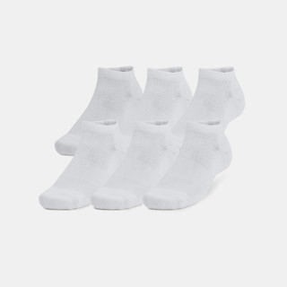 Under Armour UA 男女同款 Training Cotton 短襪踝襪白襪子［6入］1386316-100