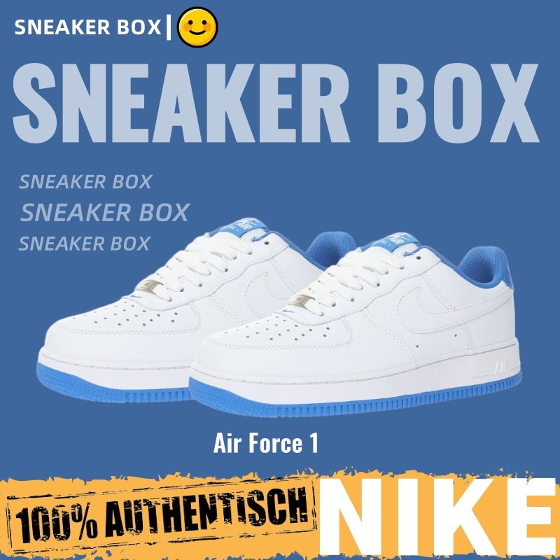 【U+】Nike 鞋 Air Force 1’07 Low "白寶藍尾" 空軍一號 休閒運動鞋 板鞋 男女鞋