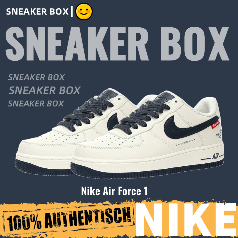【U+】Nike 鞋 Nike Air Force 1 07 Low "米白午夜藍紅" 空軍一號 板鞋 男女鞋 聯名款