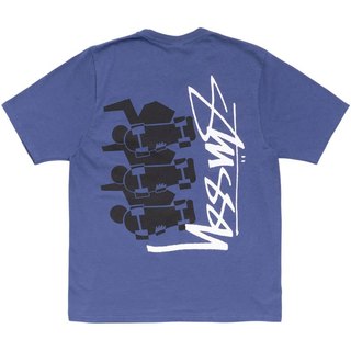 STUSSY 1905178 SKATE STACK PIGMENT DYED TEE 短T (水洗藍色) 化學原宿