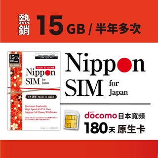 [日本長效網卡] Nippon SIM 180天 實體卡｜Docomo 30GB｜AI｜熱點分享｜郊區｜三星｜Pixel