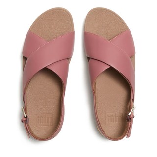 【FitFlop】女 LULU 交叉皮革後帶涼鞋-12-16436-粉紅(8號)