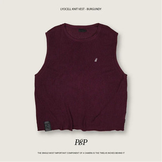 P.B.P - LYOCELL KNIT VEST - BURGUNDY