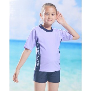 A&T【附泳帽】SWIMBEAUTY大童短袖二件式泳衣 市價$1580【67838】XL~4L
