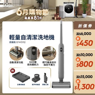 Electrolux 伊萊克斯 500系列 輕量自清潔洗地機 月隕灰(EFW51112)