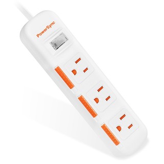 PowerSync 群加 一開三插3P滑蓋防塵防雷延長線4.5M【萬家福】