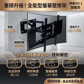 【台灣現貨 火速發貨】液晶電視壁掛架 32-80吋通用型 萬用電視架 SONY奇美三星LG 螢幕固定高承重牆掛支架