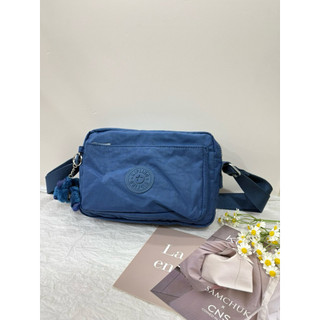 公司貨附發票Kipling 靜謐藍多層隨身斜背包-ABANU M KPKI70765PZ10