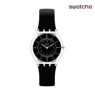 Swatch BLACK CLASSINESS 超薄手錶/女錶/瑞士製造 SS08K103 (34mm)【官方旗艦店】