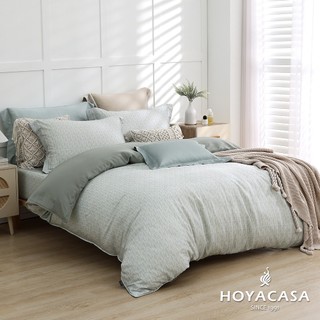 HOYACASA 300織天絲抗菌兩用被床包組｜煙杉綠｜法式柔霧｜(單人/雙人/加大)