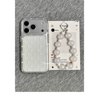 ins韓風清新磨砂簡約白色小愛心 適用iPhone17 16 15 14 13 Pro Max 手機殼 全包軟邊硬殼