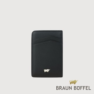 【BRAUN BUFFEL】羅比-BD 磁吸卡夾-黑色(德國小金牛台灣總代理)/BFC008-737-BK