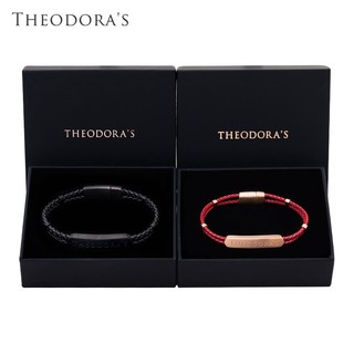 【THEODORA'S】情侶手環/手鍊-真皮牌飾磁扣手環 女款&男款 情侶對飾【希奧朵拉】