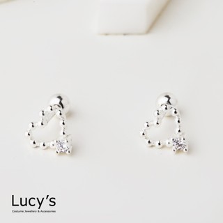 Lucy's 925純銀 愛心微光 轉珠耳環 (117760)