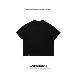 APOSTLE Embroidered Logo Slim Fit Boxy TEE