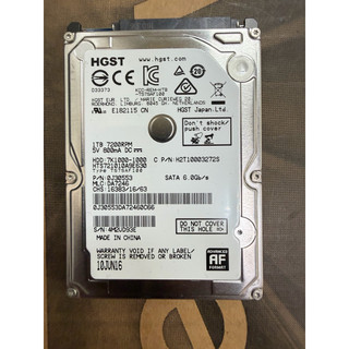 中古 二手 HGST 1000GB 1TB 2.5吋 傳統硬碟 功能正常