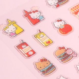三麗鷗 Hello Kitty 立體亮片貼紙 環氧樹脂 裝飾貼紙 구 韓國大創代購