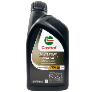 【車百購】Castrol EDGE Euro Car 5W-40 全合成機油 API SP 歐規德系專用 黑罐