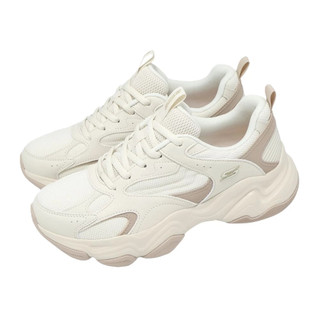 511-SKECHERS 現貨女鞋 休閒鞋 老爹鞋 米白 輕量 緩衝 記憶鞋墊 BOBS DIEGO 117685NAT