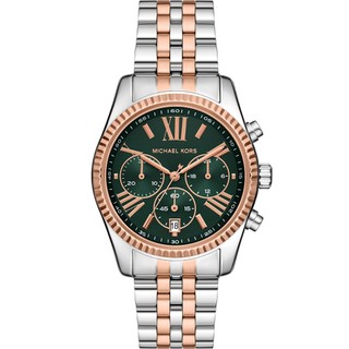 Michael Kors MK Lexington 羅馬三眼計時手錶-綠/38mm MK7610 開學季禮物