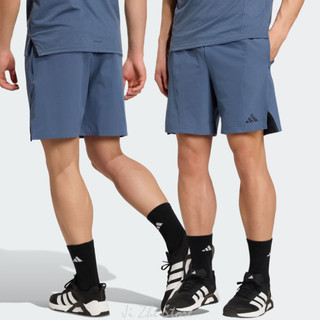 【吉喆】 adidas training 男款 拉鍊口袋 開衩 褲管 彈性 透氣 排汗 訓練 運動 短褲 KV9594