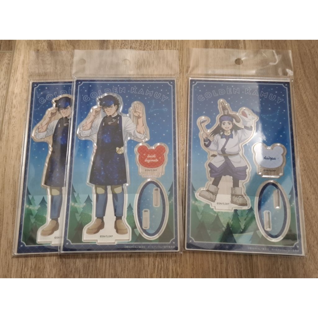 黃金神威 森之空咖啡廳聯名 杉元佐一 阿席莉帕 尾形百之助 壓克力立牌 全新未拆 日本現地購入 ゴールデンカムイ