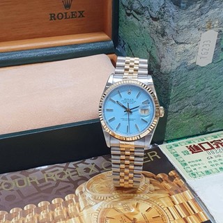 【大眾名錶】ROLEX 勞力士 16233 16013 Tiffany藍色面盤 原廠翻寫面 適用男錶 大眾名錶G354