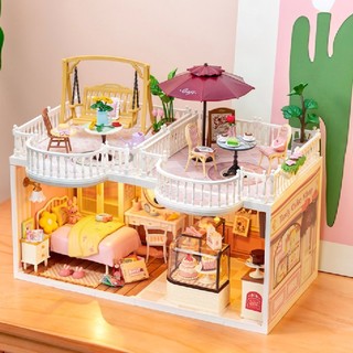 【 ArtLife 藝術生活 x DIY小屋 】Rolife若來 手作木質 超級世界配件 防塵展示門 屋頂 隔日
