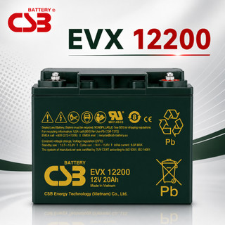 Deep Cycle AGM VRLA E-Mobility Battery CSB EVX12200 12V 20Ah