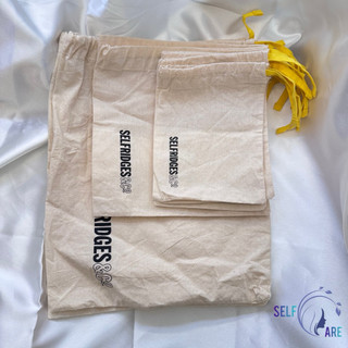 SELFRIDGES 抽繩袋，棉/聚酯纖維/亞麻混紡 drawstring bag, travel pouch