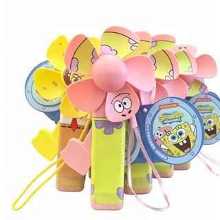 💕台現免運💕【正版授權】億智海綿寶寶派大星手搖清涼神器 兒童夏日手搖風扇糖果玩具 小朋友外出消暑小物