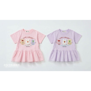 全新 現貨/ 🇰🇷正韓Coco rabbit 夏季短袖上衣 紫色小兔洋裝S(90-100cm) 《新手媽咪小舖》