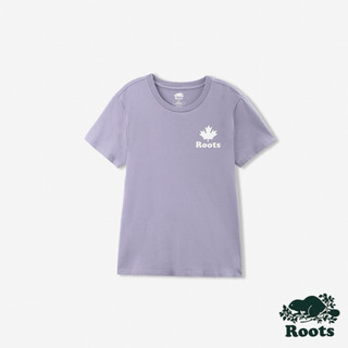 🇨🇦 Roots 經典楓葉logo浪漫紫短T
