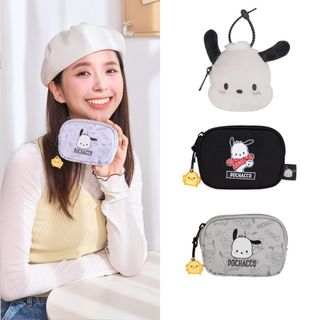 【Pochacco】帕恰狗 雙層零錢包 造型零錢包 零錢包 隔層零錢包 絨毛零錢包 三麗鷗 零錢包