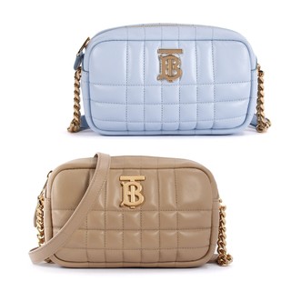 BURBERRY Lola TB衍縫小羊皮迷你鏈帶斜背包 相機包(任選)｜GoBrand購名牌