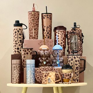 【台現免運】正品🐆星巴克STARBUCKS豹紋系列🐆豹紋不銹鋼保溫杯吸管杯 玻璃杯隨行杯水壺 杯子水杯馬克杯 交換禮物