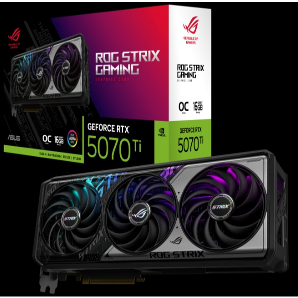 (組合)華碩STRIX-RTX5070TI-O16G-GAMING+主機板+SSD+記憶體+電源(全新含發票)
