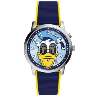 FOSSIL Big Tic 限量迪士尼唐老鴨聯名款手錶-42mm 七夕情人節禮物 LE1233